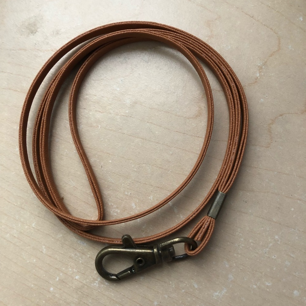 Leather lanyard